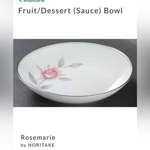 Noritake China Rosemarie 6044 Desert Bowls set of 4